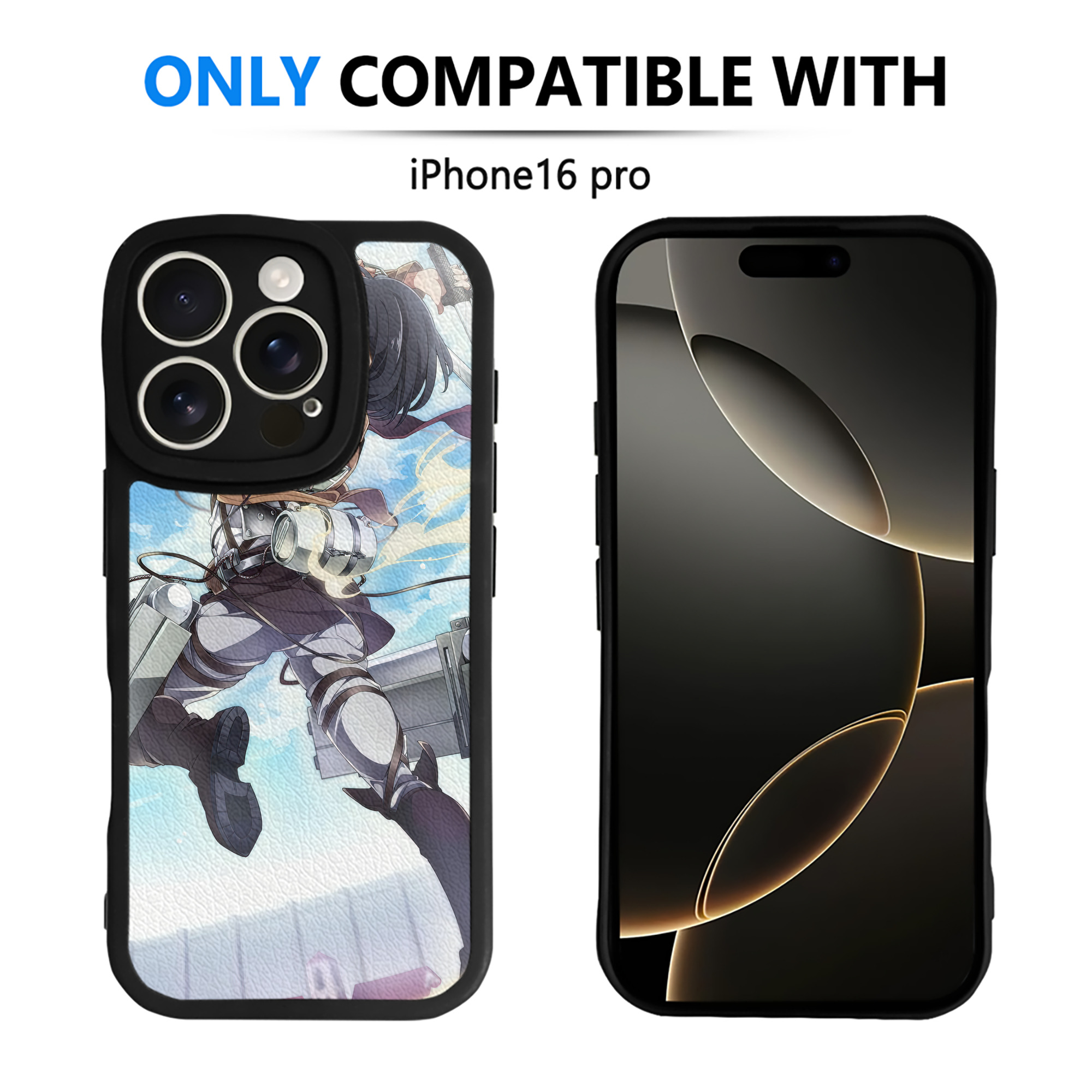 （画像用） 進撃の巨人 Attack on Titan 【iPhone 16シリーズ対応】シリコンスマホケース（レザー調） 材質：シリコン